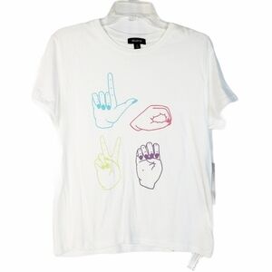 WILDFOX Love Signs Keke tee shirt sign language